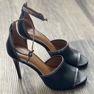 Coach Jordan Ankle Strap Pumps Black Sz 8.5